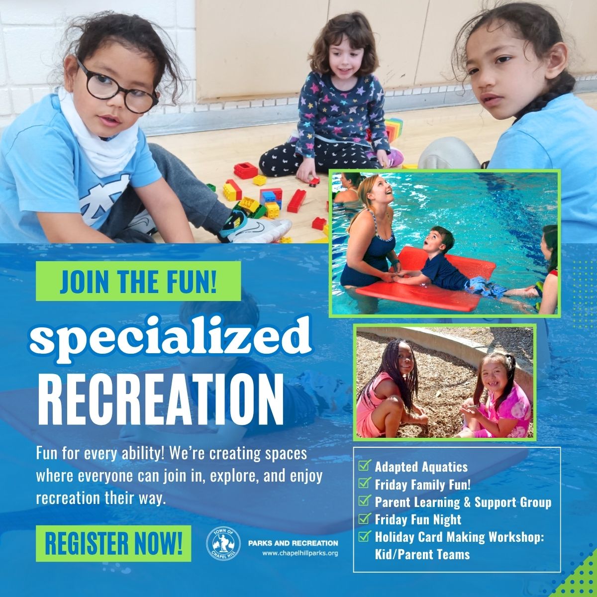 🌟🎉 Our specialized recreation programs are perfect for children of all abilities and their families, these activities promise endless fun, laughter, and new friendships. Don't miss out – explore ALL our exciting programs here: 👉 ow.ly/rLaT50Xm8ug 💖 #InclusionMatters