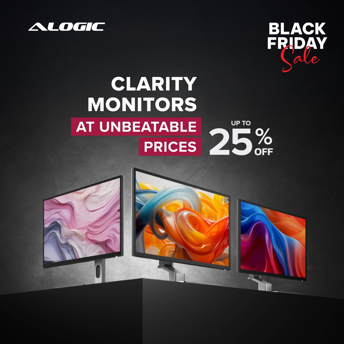 AlogicCorp's tweet image. Your next big upgrade just got more affordable. 💻
 
Grab up to 25% Off on Clarity Monitors — only for a limited time! ⏳
 
Shop Now- bit.ly/3Q6xtJH
 
#ALOGIC #MonitorSale #WorkInClarity #TechUpgrade