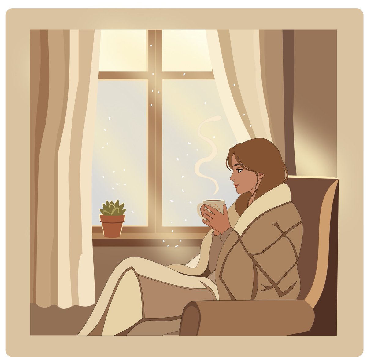 ASammytee's tweet image. Illustration Project⚡️
“Slow Morning Light”
Color + motion = personality.
Sketched &amp;amp; Colored in Figma  → animated in Jitter. 

Watch the loop 
What should I tweak first — timing, color, or composition?

#UIUX #MotionDesign #Figma #Jitter