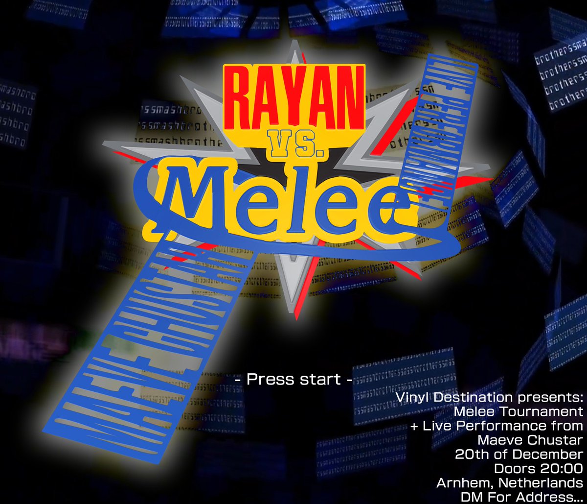 December 20th, Live @ the Vinyl Destination Melee Tournament in Arnhem

DM our instagram for adres