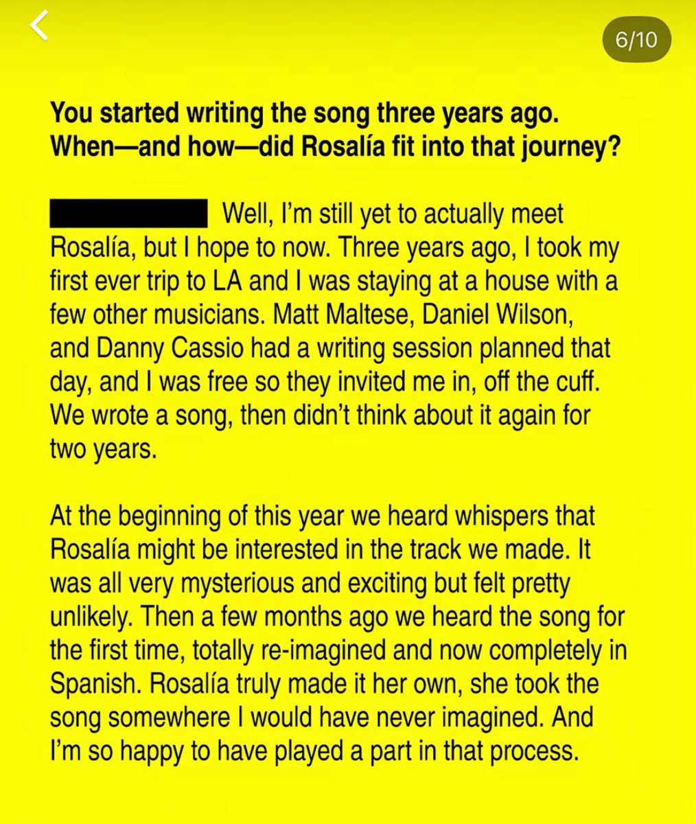 cestestristek's tweet photo. @dinamarcavt Vale basicamente hace 3 años esas 4 personas escribieron una canción en LA. Dos años más tarde llegó a los oídos de Rosalía y la re-compuso. Entiendo que cambió melodías, estructura, producción y por supuesto letra https://t.co/avhoIIdOtS