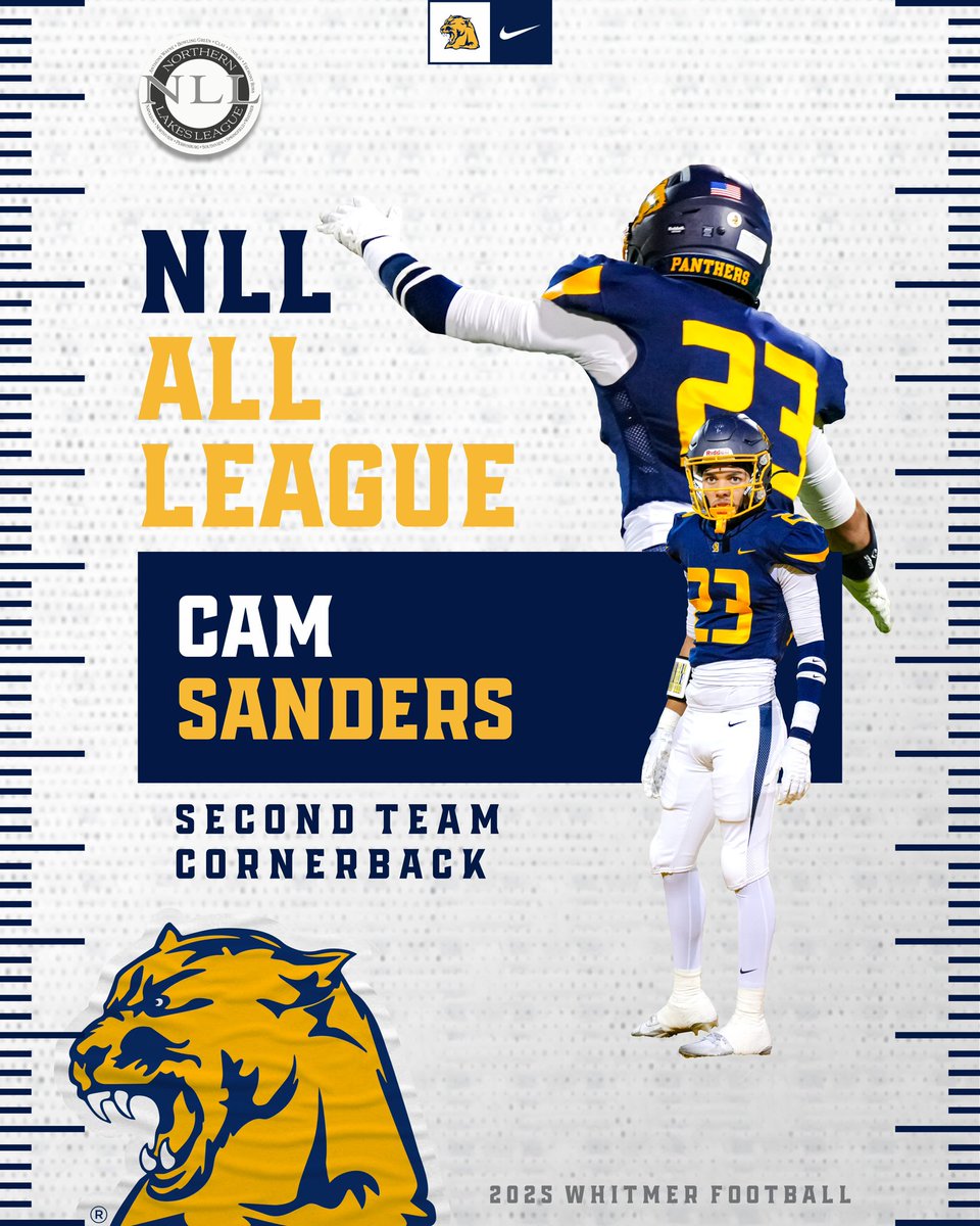 ToledoWhitmerFB's tweet photo. 🏈 Congratulations to our 2nd Team All-NLL Defensive Selections!

🐾 Dominic Arent 
🐾 Brock Duvall
🐾 Cam Sanders https://t.co/pGj6zL2jk9