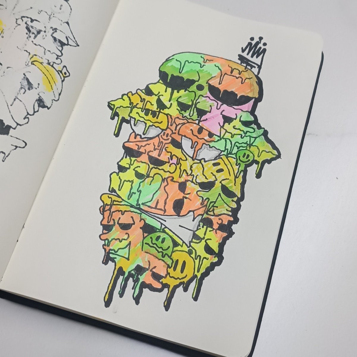 "The Dripping Soul"🫠

By purchasing the NFT, the collector receives the physical sketch 🤩

1/1

350 XTZ

On <a href="/objktcom/">objkt</a>  🔗⤵️

#Tezos