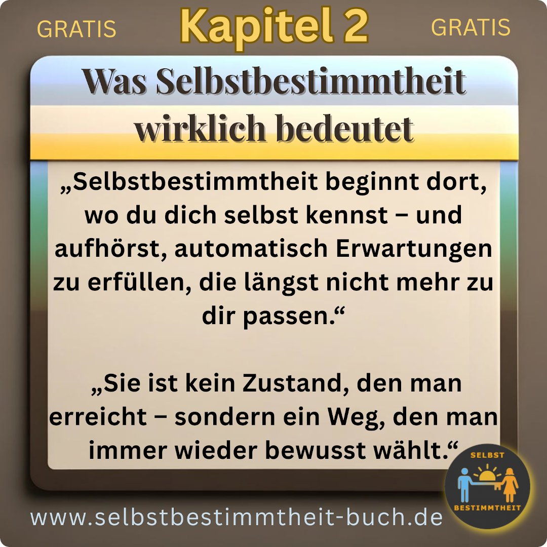 CredoFreiheit's tweet image. Ein Gedanke. Ein Kapitel. Ein Impuls.
Diese Grafik enthält einen markanten Auszug aus meinem gratis E-Book.
Mehr Einblicke &amp;amp; alle Kapitel:
👉 selbstbestimmtheit-buch.de/blicke-in-das-…

#Selbstbestimmtheit #Freiheit #Denkanstoß