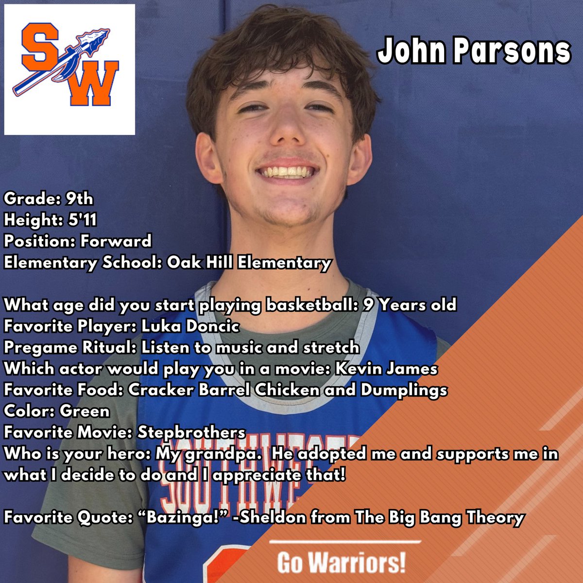 Freshmen Forwards: Kayden Walden and John Parsons 🔵🟠 #ALL4SW #ALL4TOLLY