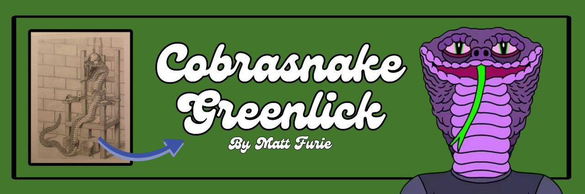 CHEVROLENT_V12's tweet image. Buliish for al. Meanwhile checkout this ETH mascot $CobraSnake. Co-signed by MattFurie and the newest member of the Hedz. 

CA: 0xcE5c502c02d4c9cB373a374ec62dB9a06e403e16