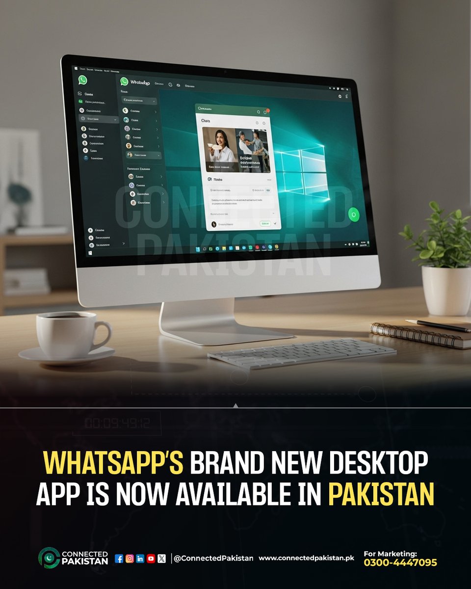 ConnectedPak's tweet image. WhatsApp launches a new desktop app in Pakistan using WebView2. Smoother interface, Channels &amp;amp; Communities support, but higher RAM usage (up to 2GB). Rollout is gradual.
#ConnectedPakistan #WhatsApp #DesktopApp #TechUpdate