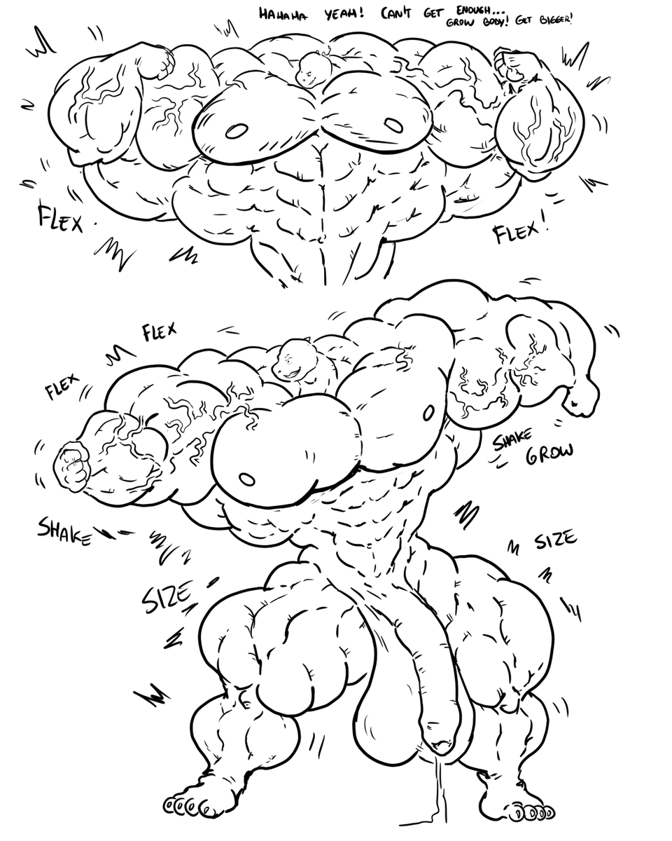 Big Lizard (16) - Sketchie Comic    
Big flex! 💪😁
and big posing! 🏋️😀

Pages 17, 18 and 19  already and along a ton of furry muscle pages on my pTron!  
My socials: setrak.carrd.co