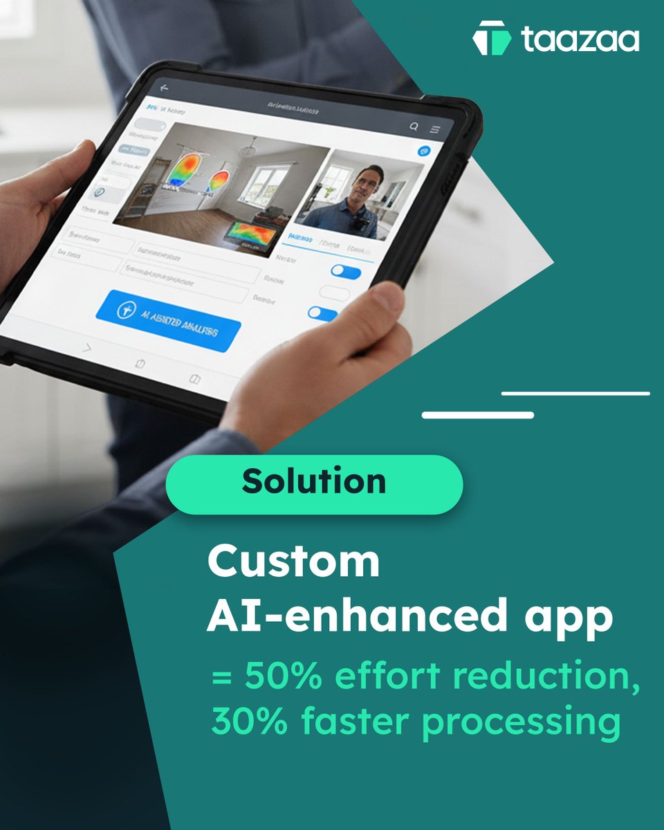 taazaainc's tweet image. See how AI transformed property inspections, cutting effort by 50% and speeding up processing by 30%

#PropTech #RealEstateTech #PropertyManagement #PropertyInspections #DigitalTransformation #Automation