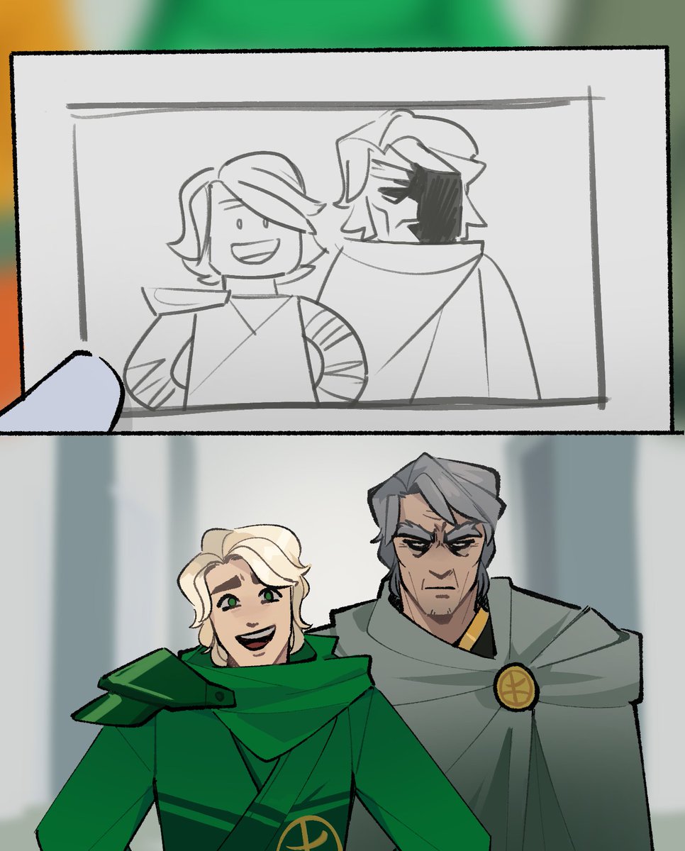 shhhlagbaum's tweet image. #ninjago_survived_AU
&quot;You look so much alike!&quot;

#ninjago #ninjagoAU #NinjagoDragonsRising  #garmadon #lloydgarmadon