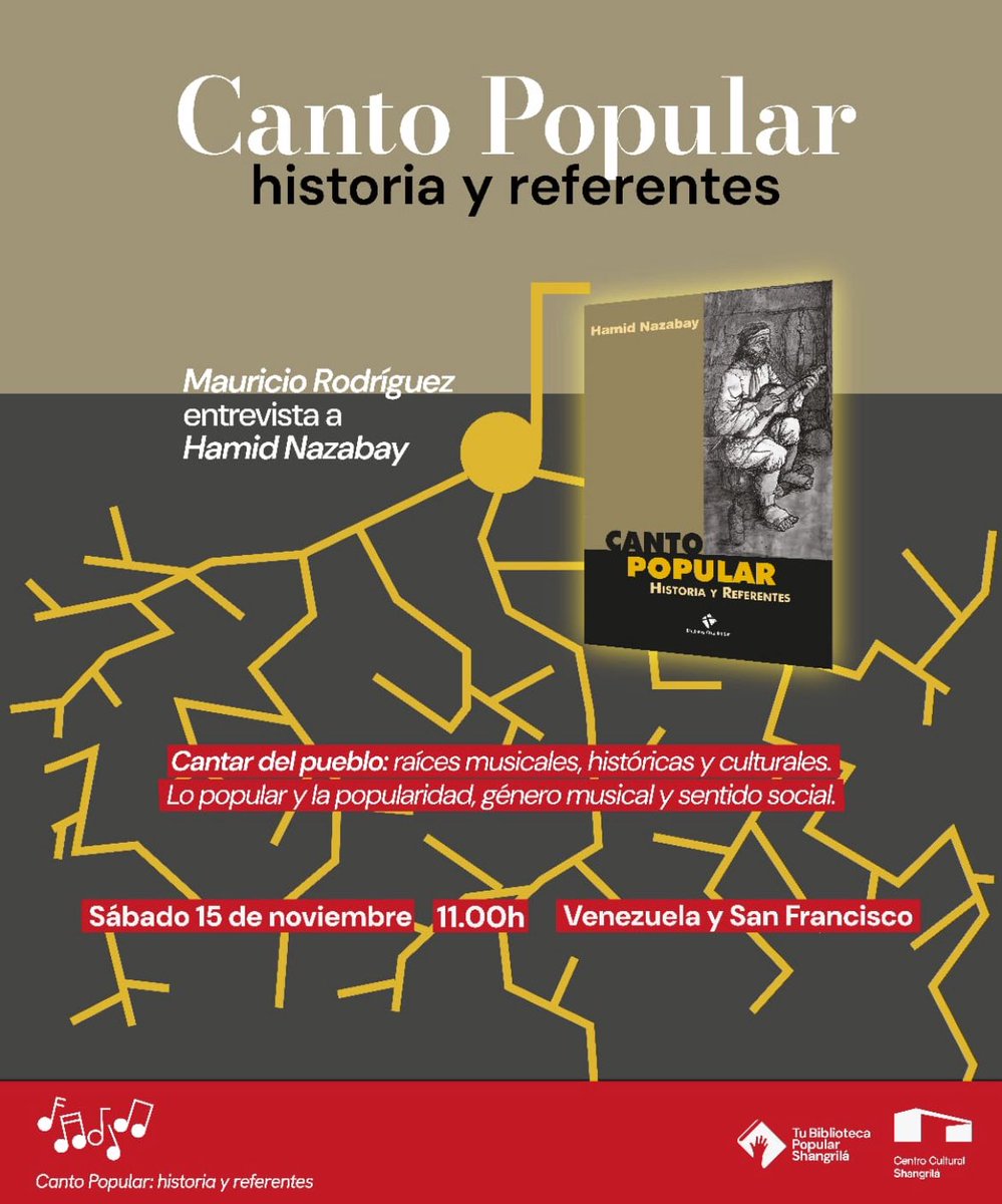 El sábado a las 11 hablamos de canto popular con Hamid en la Biblioteca de Shangrilá. 

ArrimenséN que se va a poner buena la milonga!

☺️🙌🎼💙