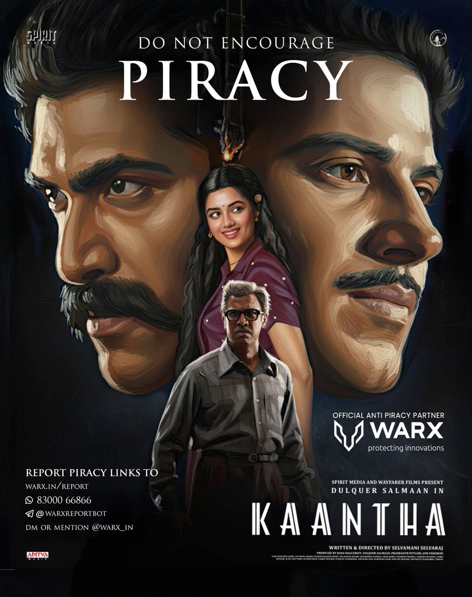 🏛️ Step into 1950s Madras — a city alive with stories of courage, love, and change.

#Kaantha delivers a cinematic journey of hearts, choices, and destiny — starring <a href="/dulQuer/">Dulquer Salmaan</a> <a href="/RanaDaggubati/">Rana Daggubati</a> <a href="/thondankani/">P.samuthirakani</a> 
 
🎬 A period drama designed for the full theatre experience.

🚨 Piracy is