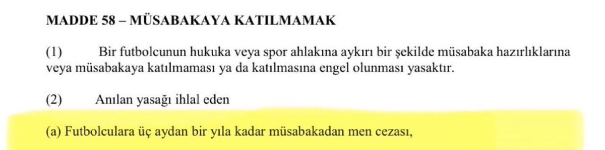 sarilacivertskk's tweet photo. Futbol Disiplin Talimatı açık ne nettir. Minimum 3 ay ceza alması gereken Eren Elmalı nasıl bir skandal karar ile 45 gün hak mahrumiyeti cezası alır. Dursun Özbek 3 gündür ağlamasının ödülünü almış. Ağla Dursun ağla. https://t.co/4y1elc3bIS