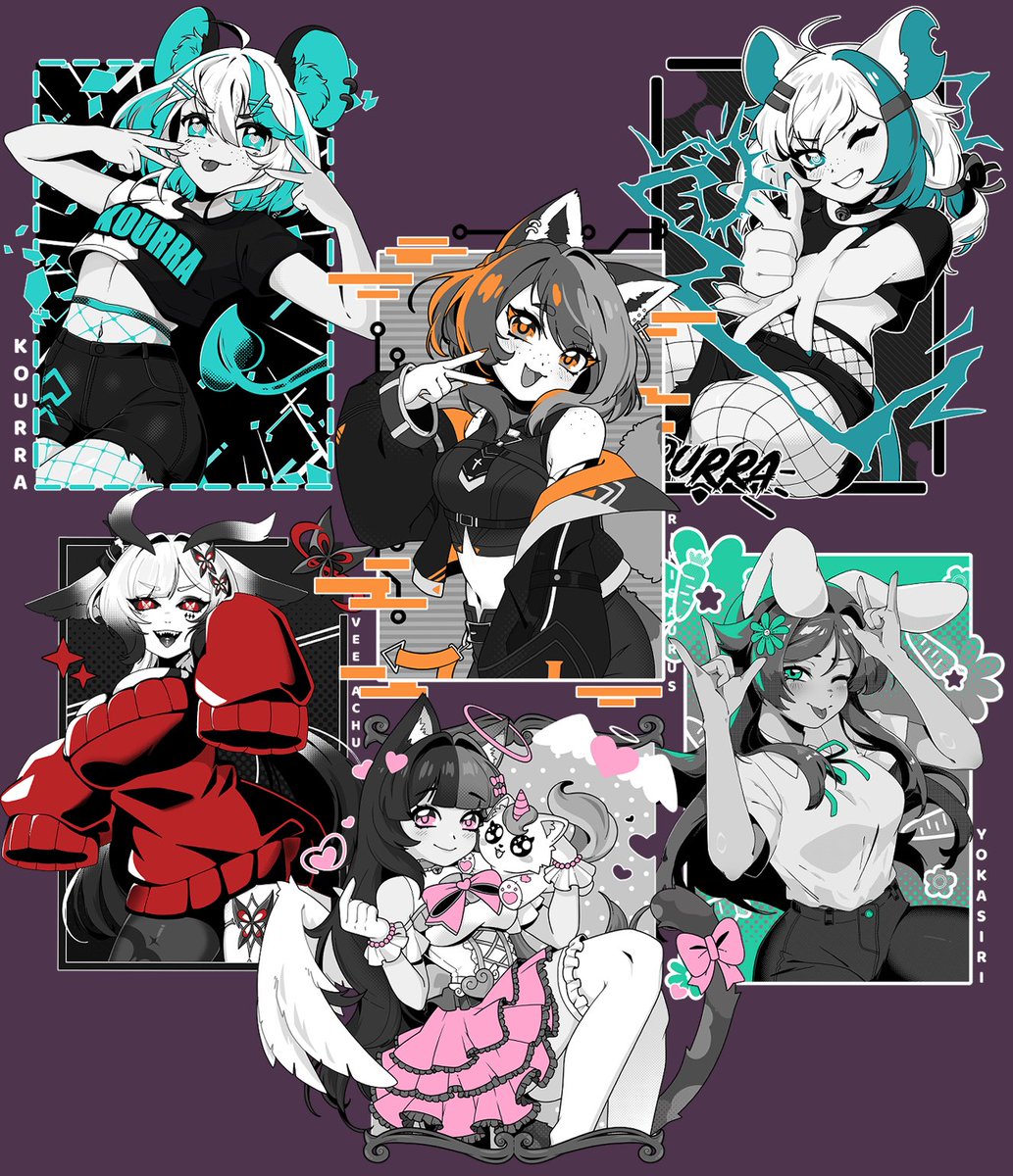 Chuggoth's tweet image. Cette année encore de nombreux créateurs m'on fait confiance pour leur projets com, merch, cover, designs et autres.

N'hésitez pas à inscrire mon nom (chu_vt) dans la catégorie artiste si vous aimez mon travail ou si vous apercevez votre vtuber préféré dans ce collage ~  💚