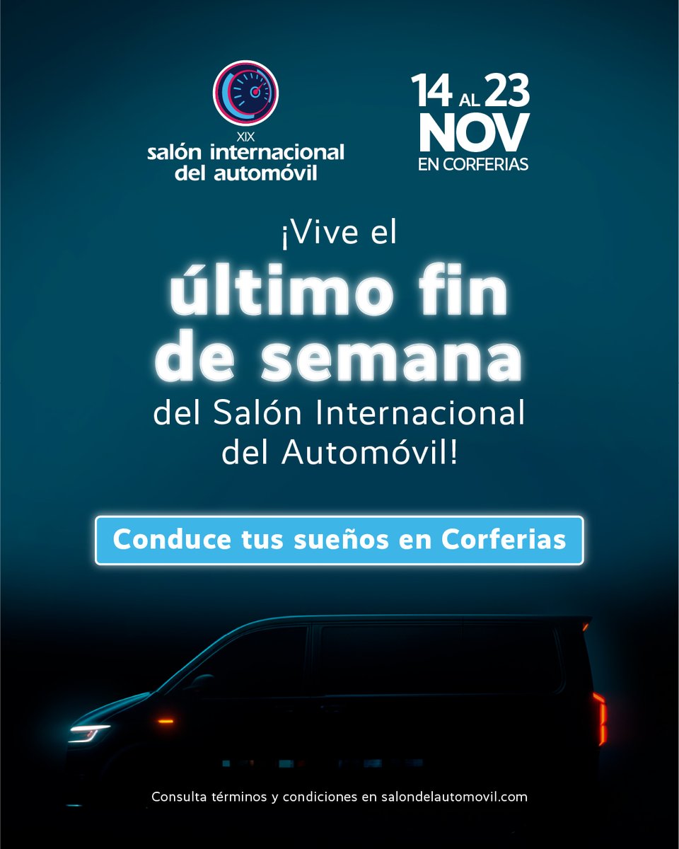 CorferiasBogota's tweet image. ¡Vive el último fin de semana del Salón Internacional del Automóvil 2025! 🚘

Conduce tus sueños y adquiere tus entradas ya mismo en nuestra página web. ¡Te esperamos! 🚗

Consulta términos y condiciones en salondelautomovil.com 
 
#SalóndelAutomóvil #Automovil #Carro