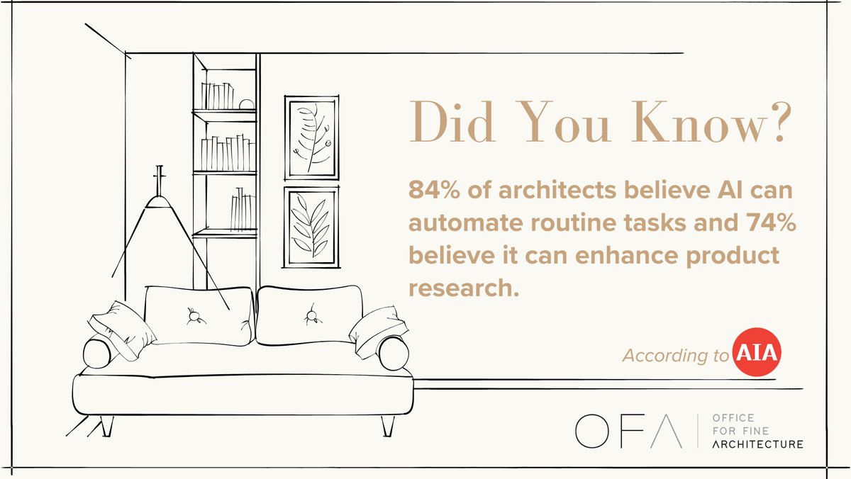 OFAGroupGlobal's tweet photo. A study from @AIANational shows #architects see huge potential for #AI to streamline workflows and boost product research.
#OFAGroup harnesses AI to optimize processes, enable smarter decisions, and drive innovative design.
Learn more: https://t.co/OnJP2x3QbA
$OFAL #OFAL https://t.co/xKtYEjI5TP