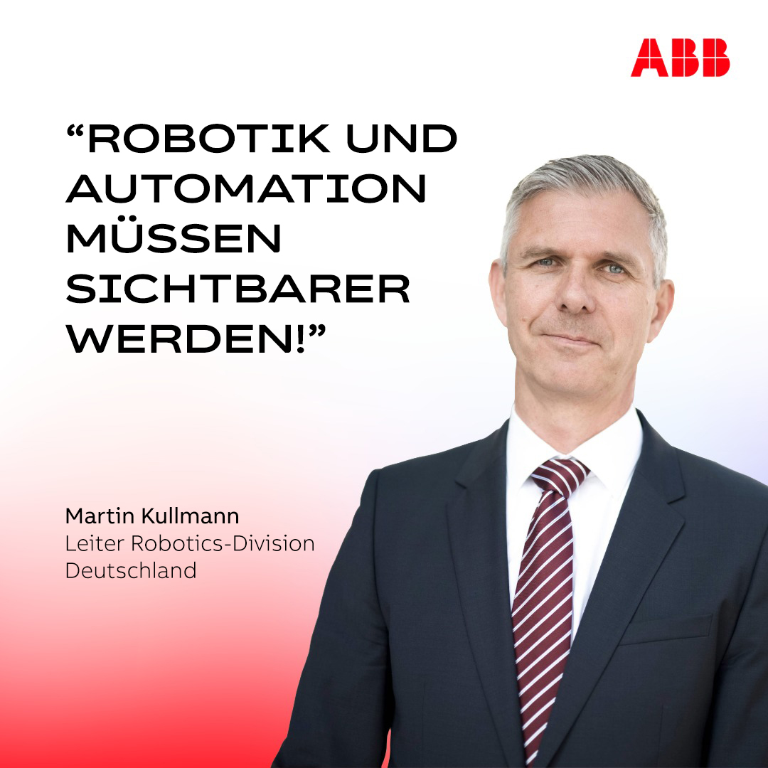 Martin Kullmann trägt viele Hüte: ABB-Deutschland-Chef #Robotics, VDMA-Vorstand &amp; Fachbereichsleiter Robotik. Im Interview spricht er über #KI, Fachkräfte, #Innovation &amp; Tempo bei der #Digitalisierung.

🔗 Jetzt Interview lesen: destination-zukunft.abb.com/robotik/der-ma…