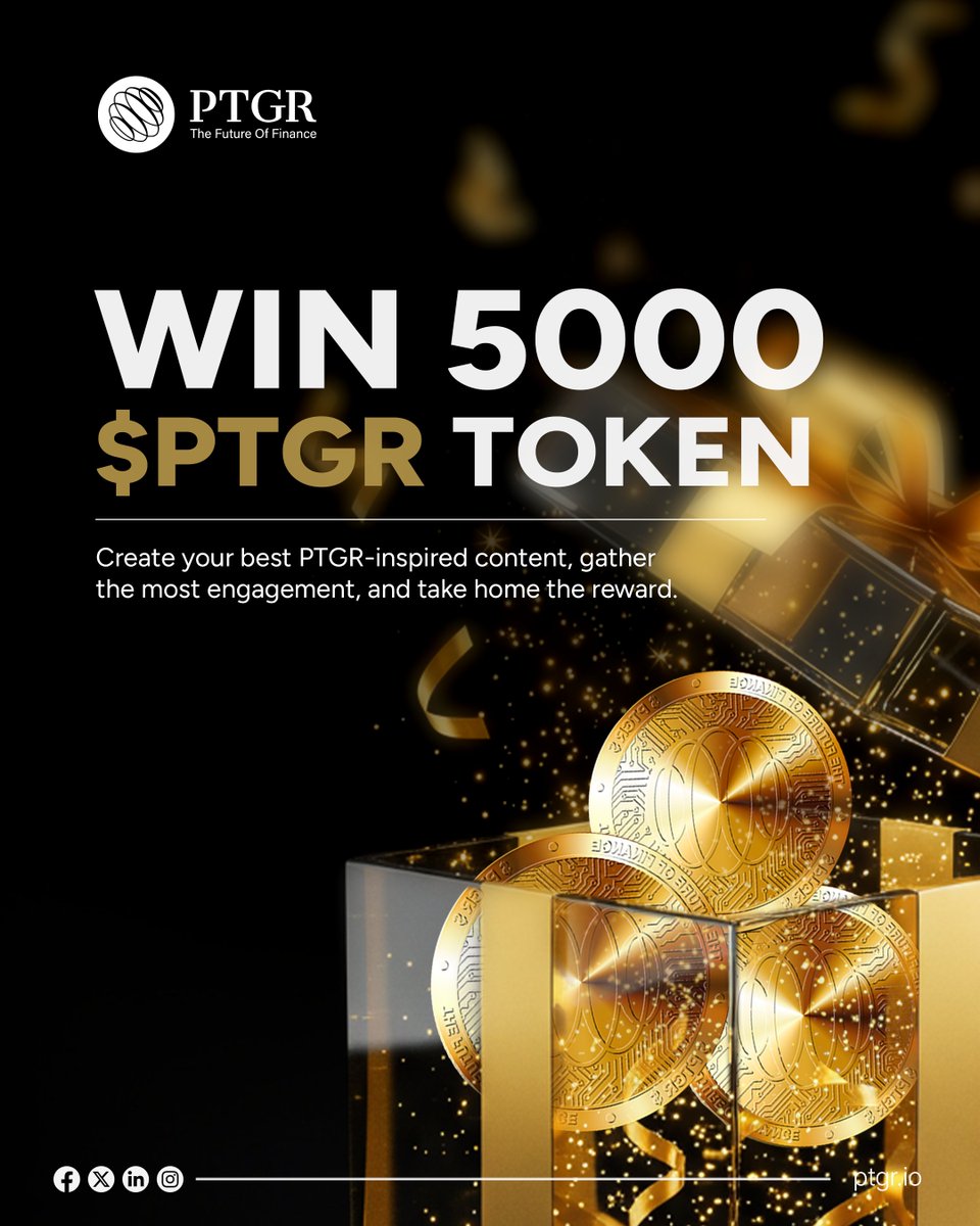 🚨 The stage is yours 🚨

We’re rewarding creators who carry the PTGR message with pride.

How to win:
1️⃣ Share your take on $PTGR.
2️⃣ Like + Repost this post.
3️⃣ Align your message with PTGR’s vision.
4️⃣ Get the community talking — top engagement wins!

⏳ Results drop in 48