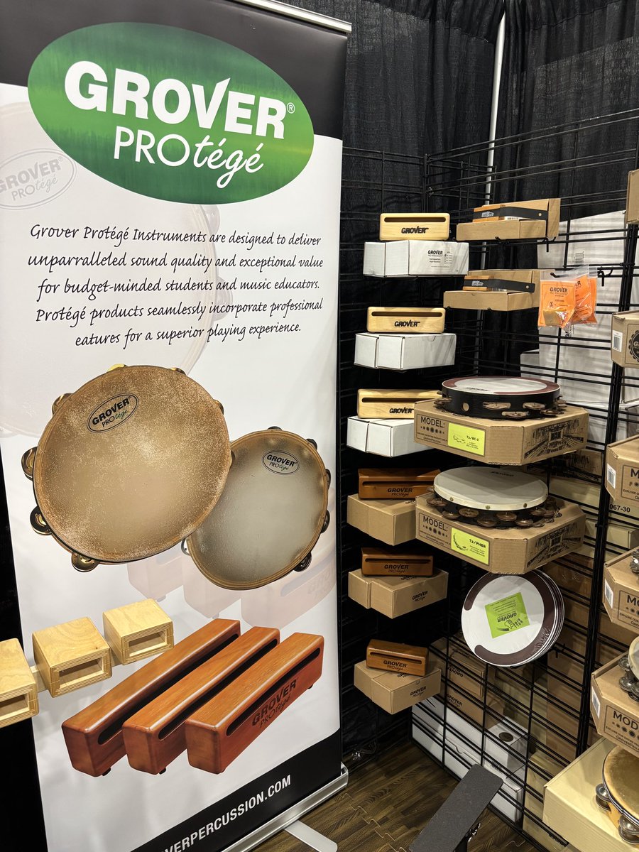 GroverProPerc's tweet image. It’s PASIC 2025, visit us at our booth #1103 

#groverpropercussion #pasic #booth1103 #concertpercussion #groverprotégé #tambourine