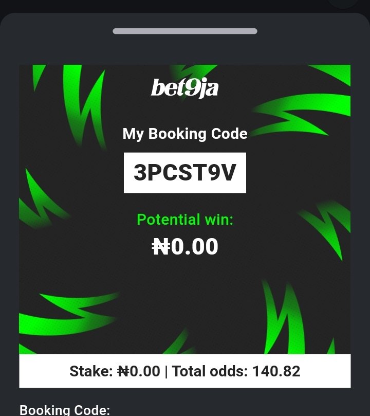 bafreetips's tweet image. 3 Odds &amp;amp; 140 Odds @Bet9jaOfficial

3PCST9V
3PCRS3K

#Bet9jaCode 
@ForeverDau @Emilyly01