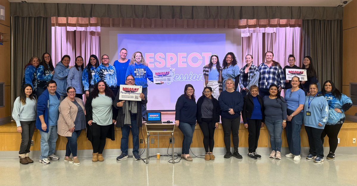 Today’s hearing is a reminder: paraprofessionals are the heart of our school 💙 Our staff stands proudly in blue to support the incredible paras who show up for our students every single day. They deserve respect, fair treatment, and the recognition they’ve earned. <a href="/NYCSchools/">NYC Public Schools</a>