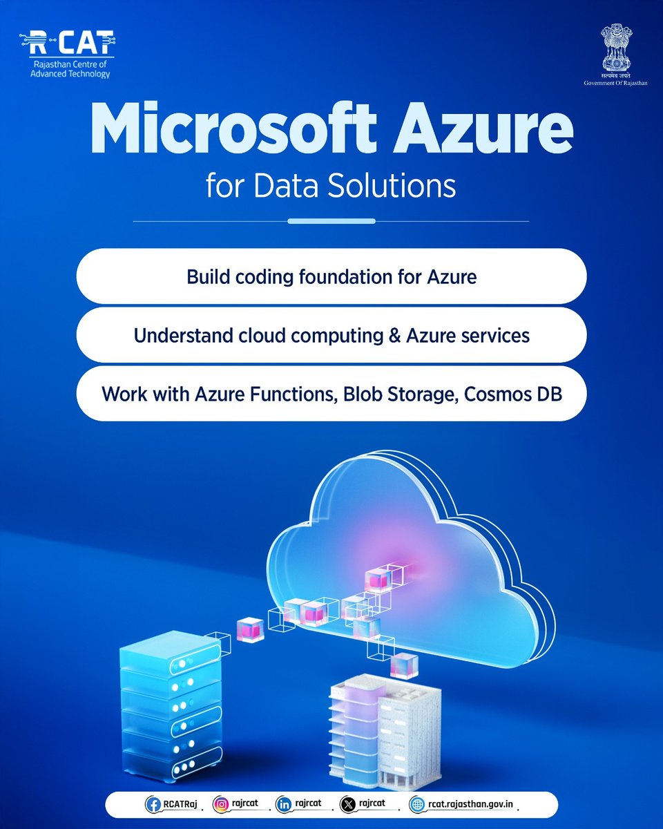 rajrcat's tweet image. Unlock the power of the cloud with Microsoft Azure for smarter scalable data solutions.
#Rcat #AzureData #CloudComputing
