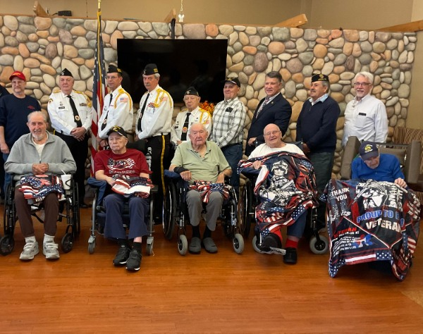 RepHaddock's tweet image. As a member of the House&apos;s Veterans Affairs Committee, I had the privilege of visiting the skilled nursing unit at Wesley Village to celebrate Veterans Day with the residents. It was an honor to thank the individuals who bravely served our country with such resilience.