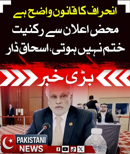 Pakistani_ne25's tweet photo. اسحاق ڈار نے واضح کیا ہے کہ پارلیمانی انحراف کے قانون کے تحت محض کسی اعلان یا بیان سے کسی رکن کی رکنیت ختم نہیں ہوتی، بلکہ اس کے لیے قانونی اور آئینی کارروائی ضروری ہے۔ اس بیان سے سیاسی مباحث اور رکنیت کے معاملات میں شفافیت کو اجاگر کیا گیا ہے۔
#PakistanPolitics #DefectionLaw #IshaqDar #ParliamentUpdates