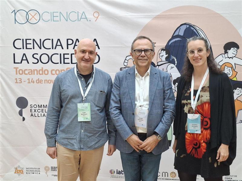 IBECBarcelona's tweet photo. L'#IBEC participa al #100xCiencia a València, la trobada anual dels centres SOMMa, on la comunitat científica comparteix recerca, innovació i col·laboració d’excel·lència. 🤝✨ https://t.co/HXySoYmxf2