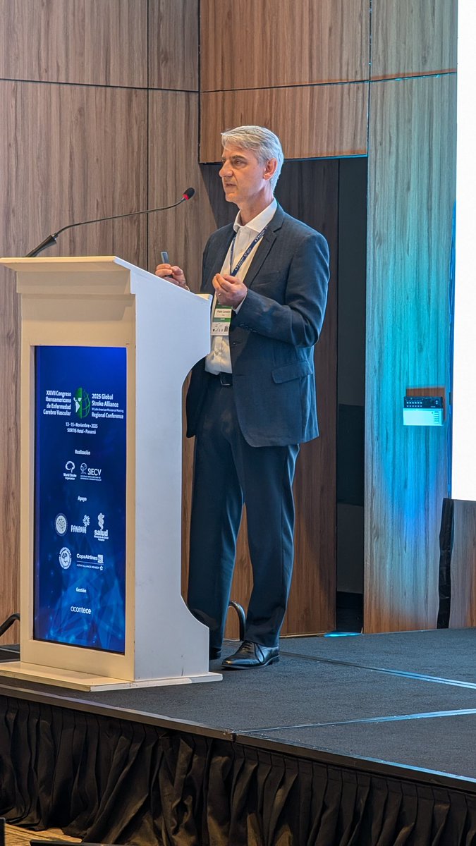 Iniciando Global Stroke Alliance #GSA2025 Congreso <a href="/SIECV_IASO/">SIECV-IASO</a> desde Panamá 🇵🇦 
Dr. Pablo Lavados presidente SIECV en sesión inicial
