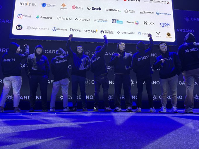 meshsdk's tweet image. We are at the Cardano Summit in Berlin.... 
Some of us didnt forgot yet what blockchain is all about... back to the roots. 
For Blockchain is to make people free, not to make people rich. From the people, for the people