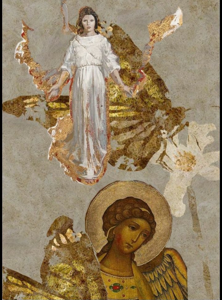 #arte #collage Arcángel Rafael ,experto en sexto sentido.La energía mental depende más de nuestra #actitud qué de nuestras circunstancias #FOCUS