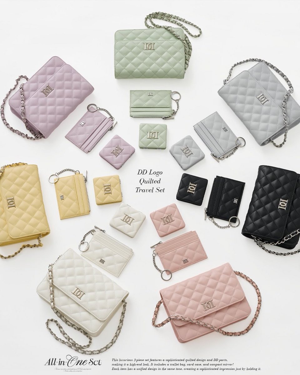 Darich豪華3点セットのDDロゴキルティングトラベルセット🎀🩶 (¥18,700)