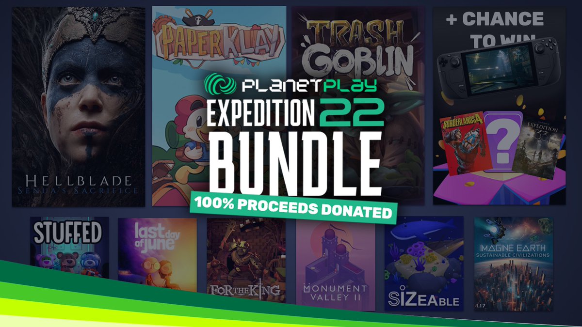 9 awesome games. A forest full of life. 

Grab the Expedition 22 from Nov 15th exclusively on PlanetPlay. 100% of proceeds are donated to saving our planet. 

ALSO! We're working with some awesome folks like <a href="/AlyskaPlays/">Alyska</a> <a href="/OnlyJoeyD/">OnlyJoeyD</a> <a href="/itssunpi/">SUNPI🍄</a> <a href="/Joesephyr/">Joesephyr 🖌️</a> <a href="/BigFuzzyYak/">BigFuzzyYak</a> <a href="/SariaSlays_/">saria is afk 🥀 check pinned for links</a>