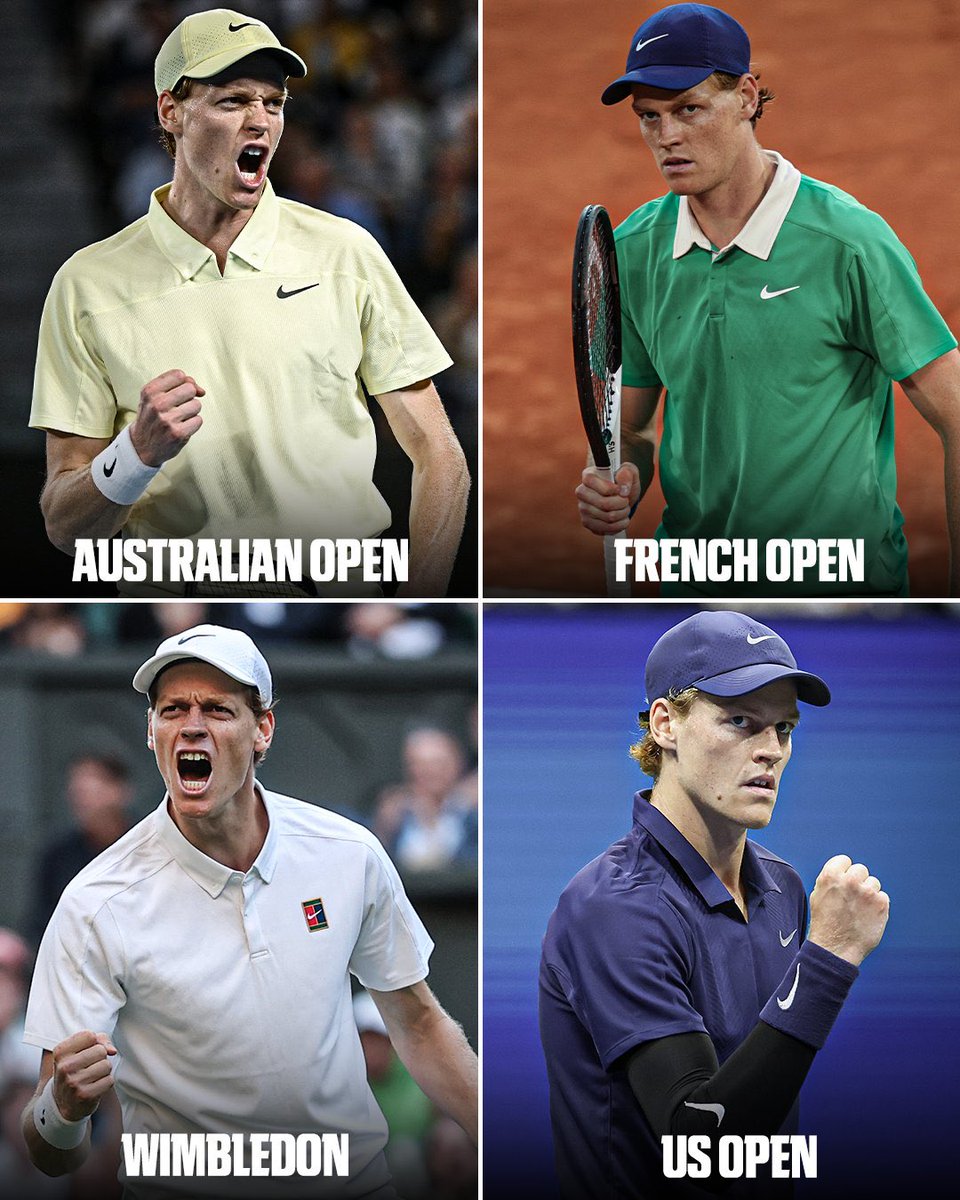 The fact that Jannik Sinner played all four grand slam finals this season is not talked enough. This level of consistency at such a young age is so impressive! 🦊💫