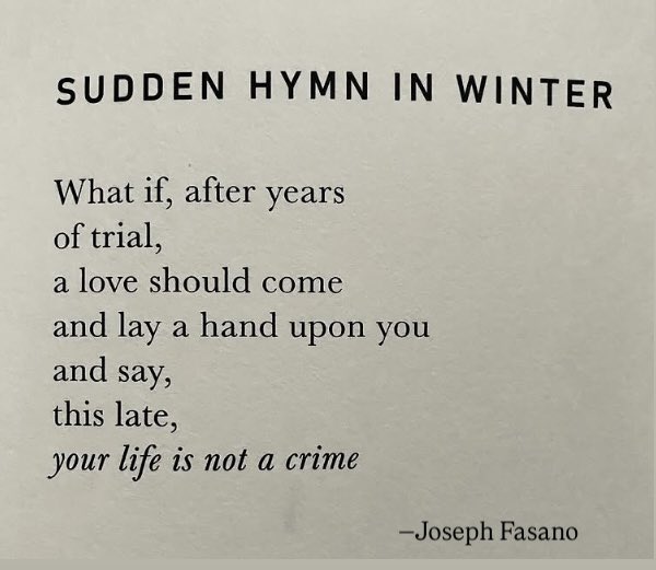 Joseph_Fasano_'s tweet image. in case you need to hear these words...