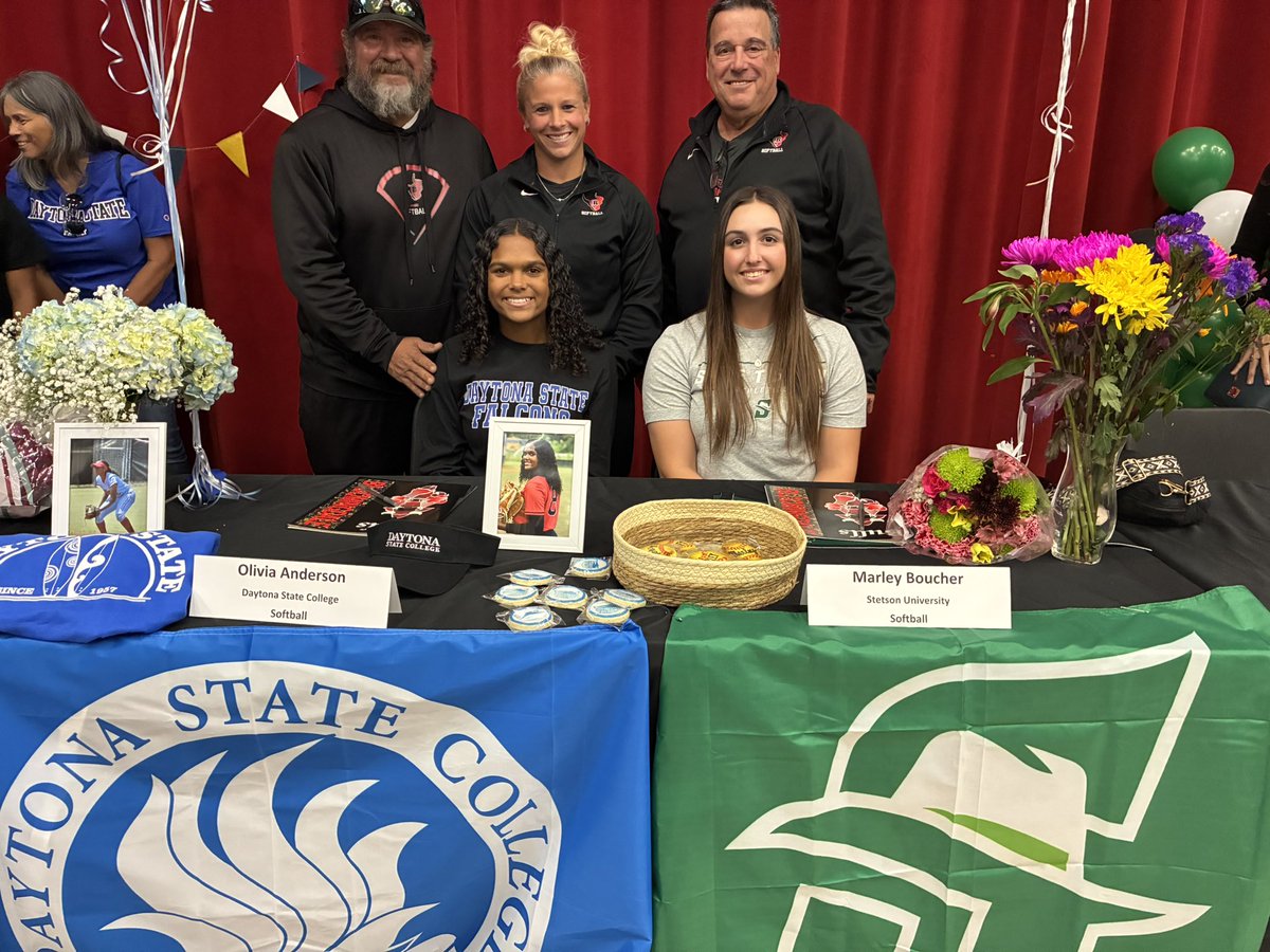 Congratulations to <a href="/OliviaA2026/">Olivia Anderson</a> and <a href="/MarleyBoucher39/">Marley Boucher</a> on signing to play collegiate softball! We are so proud of you and we thank you for leaving such an impact on our program! Go Bulls!