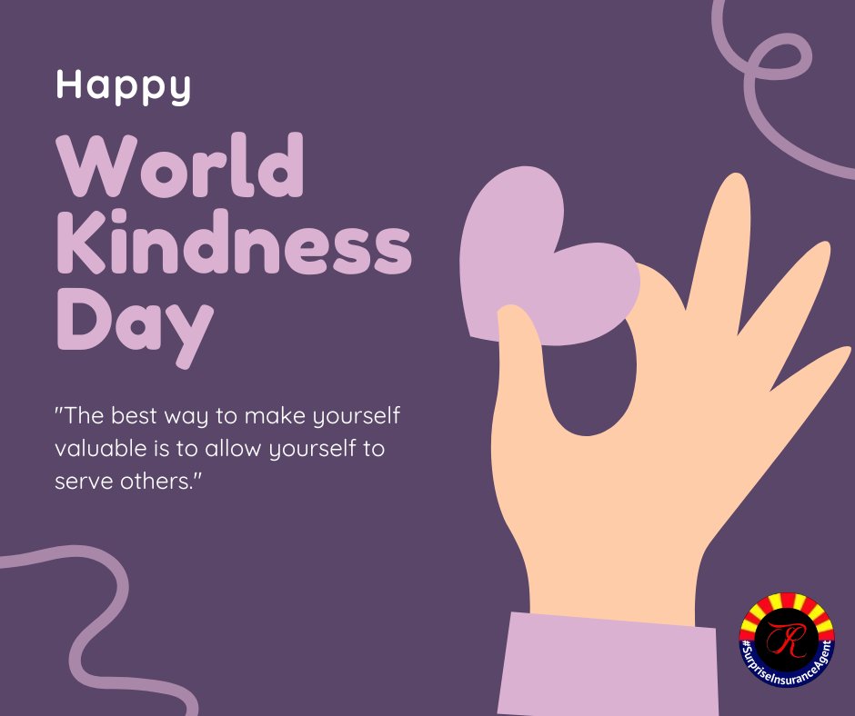 Happy World Kindness Day!

Kindness doesn’t have to be grand — sometimes it’s as simple as a smile, holding the door, or checking in on a friend. Small acts create big ripples.

How has someone been kind to you?

#SurpriseInsuranceAgent
#WorldKindnessDay 
#SpreadKindness