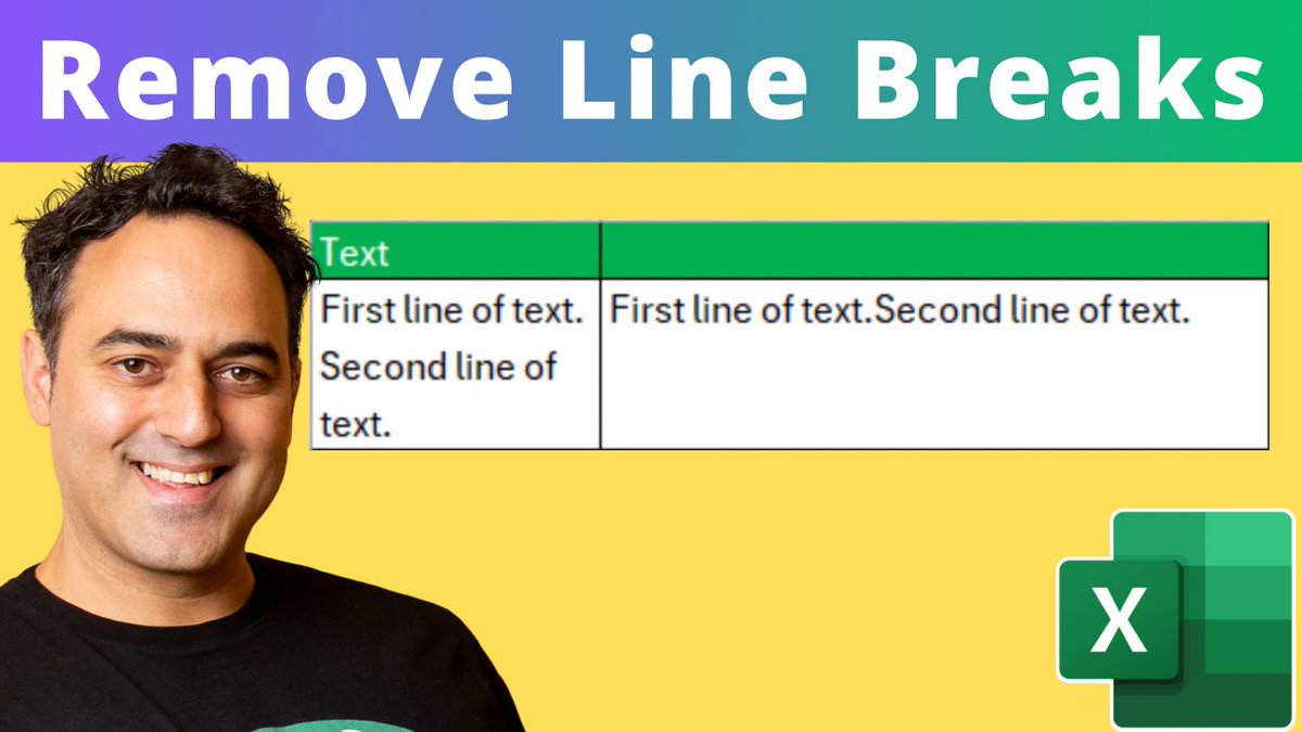 myexcelonline's tweet image. How to Remove Line Breaks in Excel

Read our Free Step-By-Step Blog tutorial which has a downloadable practice workbook and video. Click the link below  👇👇👇
myexcelonline.com/blog/remove-li…