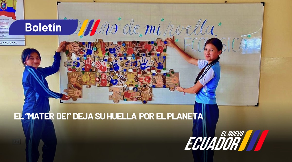 [BOLETÍN] Como parte del programa nacional “Recreo Verde”, los estudiantes de la Unidad Educativa Mater Dei, desarrollaron la actividad “Diseño de mi huella ecológica”.

Más información ➡️bit.ly/4pc2wCu

#ElNuevoEcuador