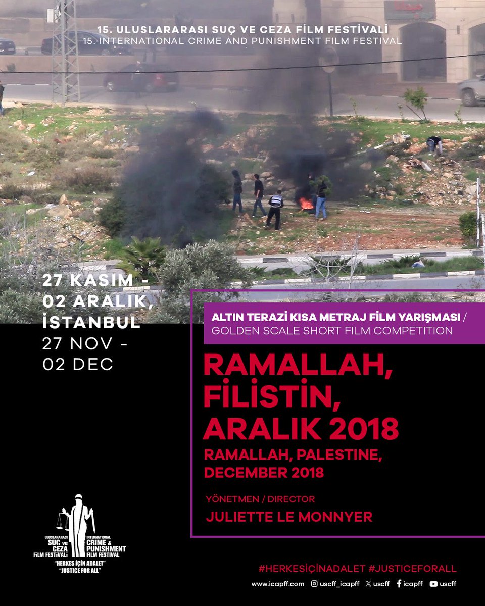 Kısa belgesel Ramallah, Filistin, Aralık 2018, Batı Şeria’daki Ramallah’da Filistinliler ve toprağı yasadışı işgal eden İsrailli askerler arasındaki gerginliğe odaklanan 10 dakikalık tek bir plandan oluşuyor. İlk kısa belgeseline Ramallah, Filistin, Aralık 2018 ile imza atan