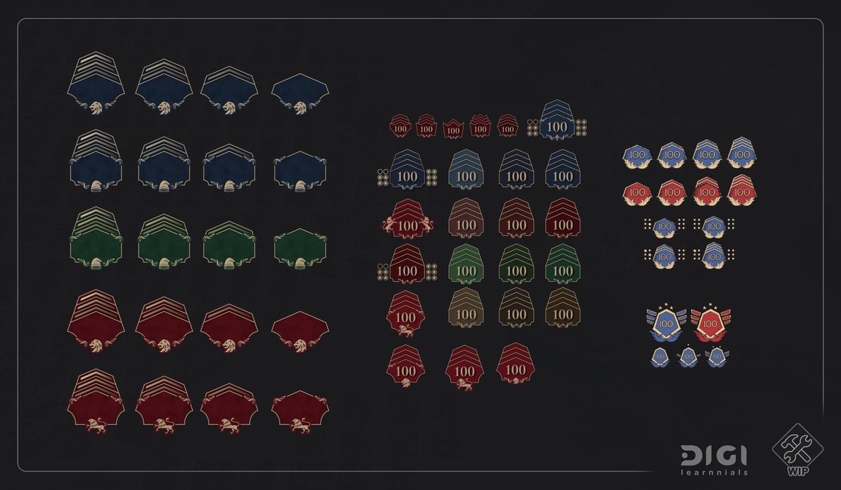 playliberators's tweet image. HP indicator tests for the Gameplay UI.

Those with lion heads are for British units.

Those with lions in profile are for Spanish Empire units.

Those with Phrygian caps are for patriots.

#Steam #Wishlist #TurnBasedStrategy #Strategy #Wargaming #HistoryGames #IndieGame