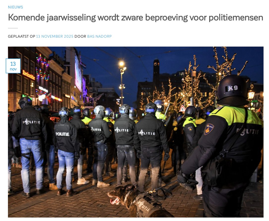 De NPB maakt zich grote zorgen over komende jaarwisseling. De politiek heeft een landelijk vuurwerkverbod aangenomen, maar dat wordt pas vanaf volgend jaar van kracht. De bond verwacht dat daardoor veel mensen dit jaar nog één keer voluit zullen gaan.  

politiebond.nl/komende-jaarwi…