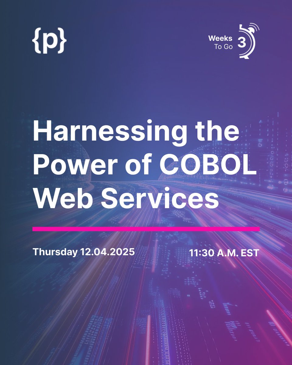 programmersio's tweet image. COBOL still drives 90% of Fortune 500 systems — but integrating it with modern platforms doesn’t have to be complex.

Join our webinar to discover how COBOL web services simplify modernization.

Free registration: programmers-io.zoom.us/webinar/regist…

 #COBOLModernization #IBMi #TechWebinar