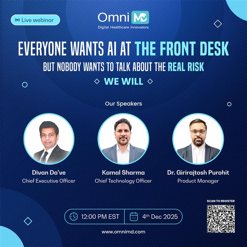 omnimd's tweet image. Proud to introduce speakers for our webinar, “What HIPAA Really Means When Your Front Desk is an AI.”

More expert voices from NY’s healthcare community joining soon, stay tuned.

🔵 Register: shorturl.at/s1uBf
📅 Dec 4 | ⏰ 12 PM EST

#HealthcareWebinar #AIWebinar