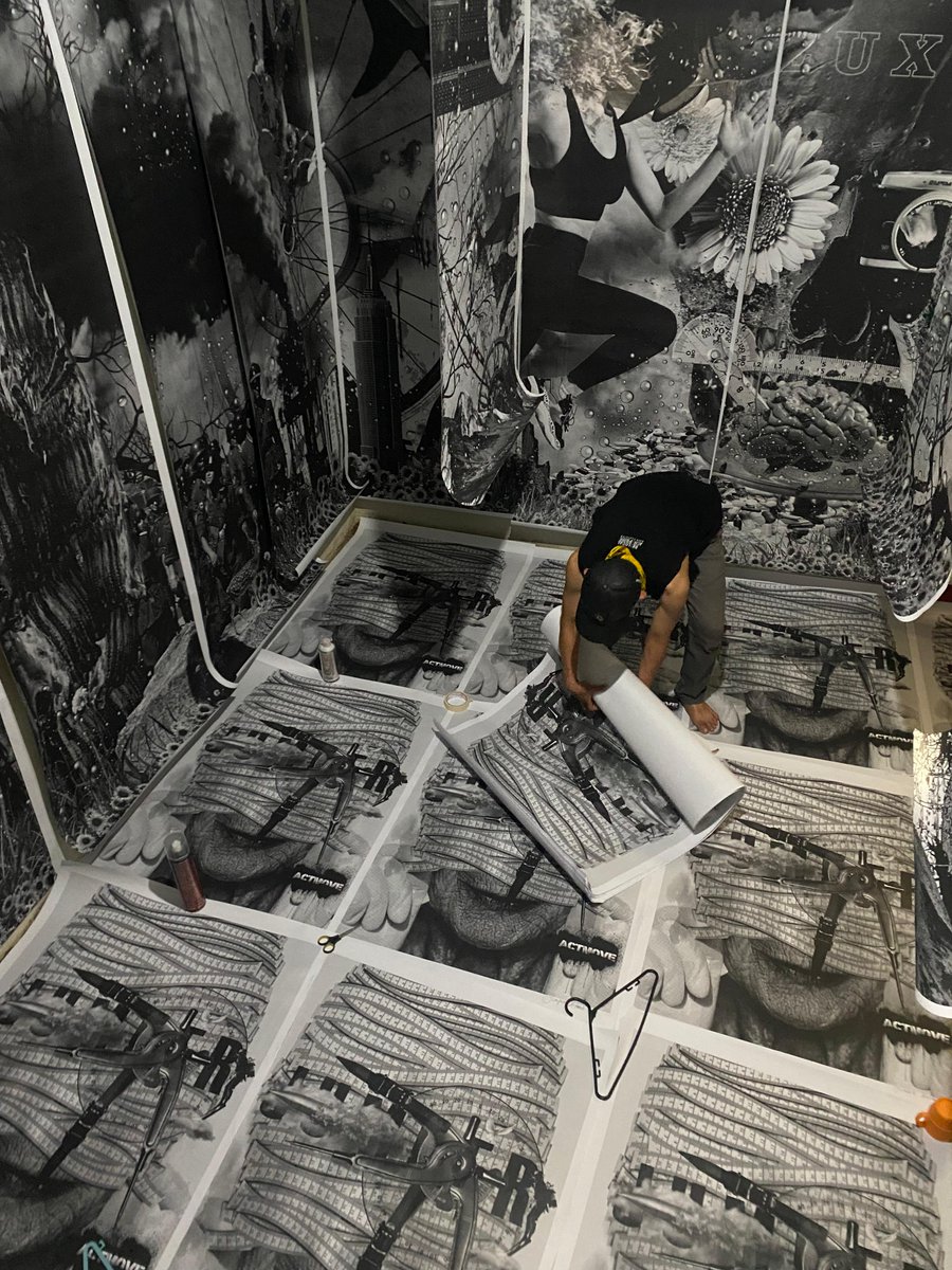 MabalMovement's tweet image. GM 🌻

The &quot;REMIXCULTURE&quot; Series #2 will be presented at @neogallery.idn, Jakarta, from November 29, 2025, to January 10, 2026
 (“The One Who Reveals Itself”)
Layout process 📷 @llautmerah

#wheatpaste #actmove #mabalmovement