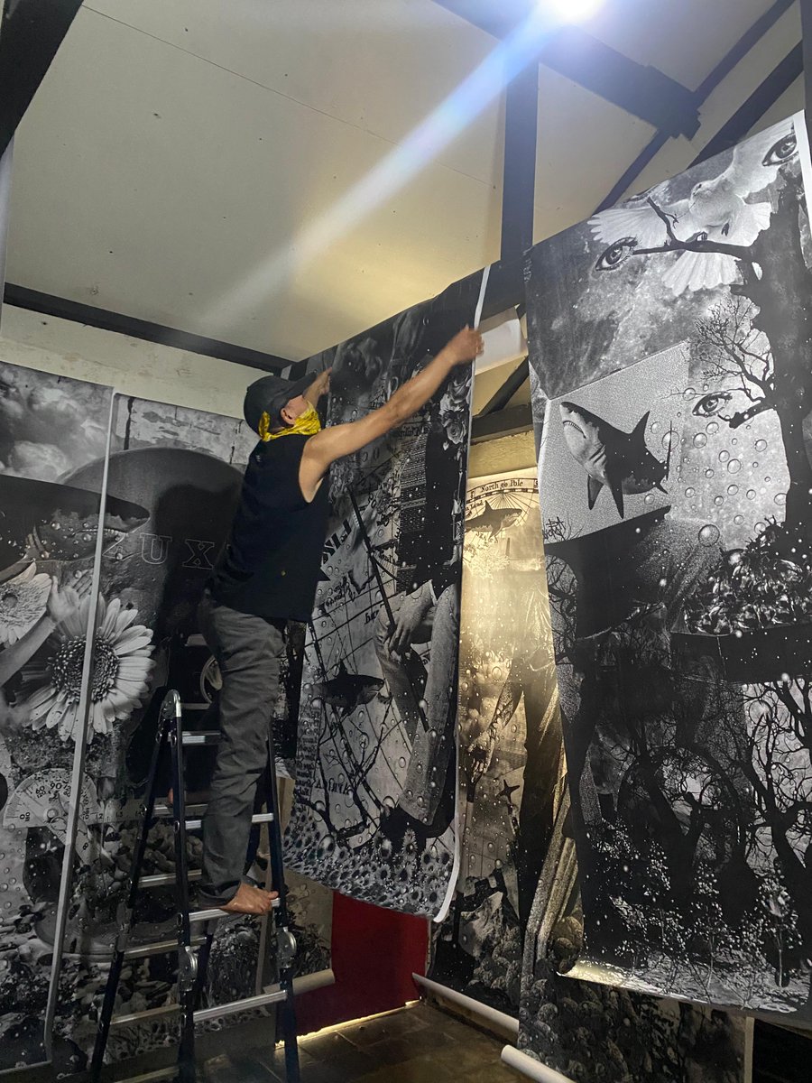 MabalMovement's tweet image. GM 🌻

The &quot;REMIXCULTURE&quot; Series #2 will be presented at @neogallery.idn, Jakarta, from November 29, 2025, to January 10, 2026
 (“The One Who Reveals Itself”)
Layout process 📷 @llautmerah

#wheatpaste #actmove #mabalmovement