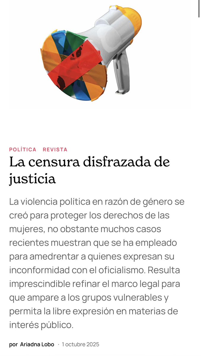 Algo gravísimo está pasando en México: una herramienta creada para proteger a las mujeres de la violencia política se está usando para callar a quienes se atreven a cuestionar al poder. La censura ya no llega envuelta en prohibiciones explícitas, sino disfrazada de “justicia de
