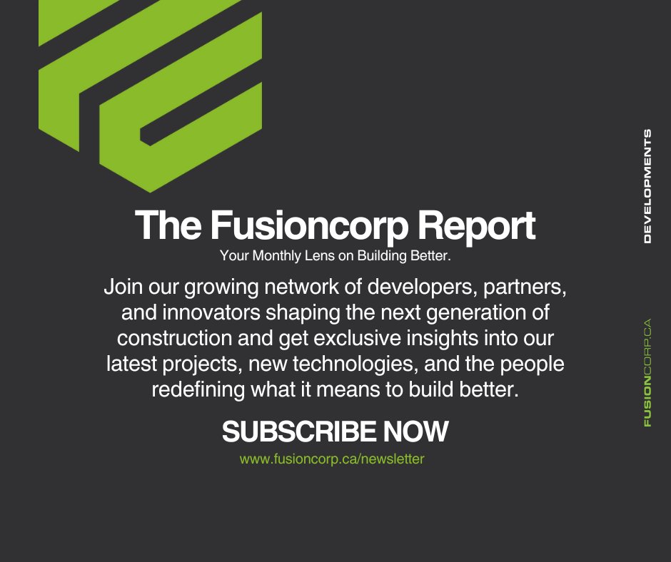 Fusioncorp_Dev's tweet image. Introducing The Fusioncorp Report 🏗
Your monthly lens on building better — with project updates, innovation insights, and construction trends that matter.

Sign up now → fusioncorp.ca/newsletter

#Fusioncorp #BuildingBetter #ConstructionInnovation