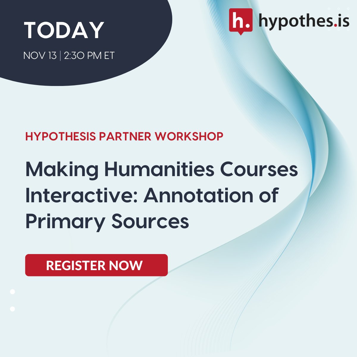 hypothes_is's tweet image. Happening today!

📘 Making Humanities Courses Interactive

🕝 2:30 PM ET

See how Hypothesis + JSTOR help students collaborate and engage with primary sources. Join us - link in comments.

#HigherEd #SocialAnnotation #ActiveLearning